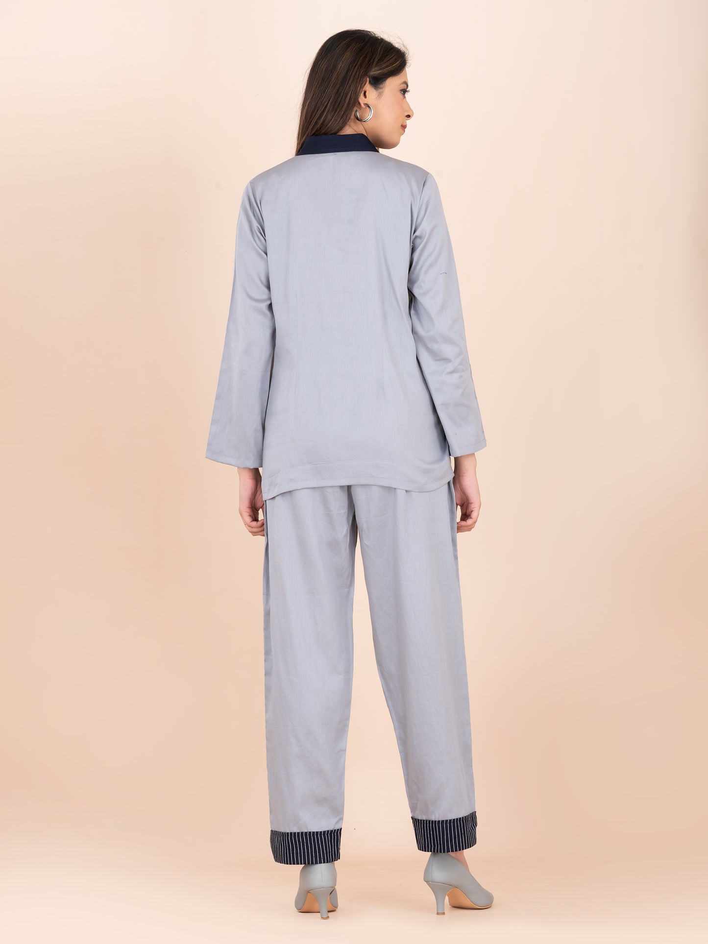 Indigo Tide embroidered coord set