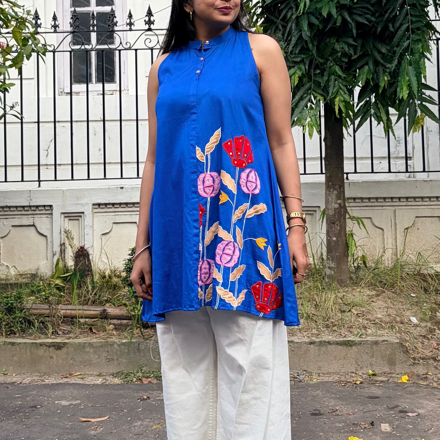 Blue bloom Tunic