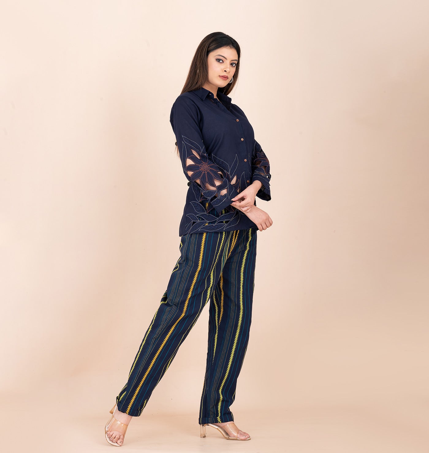 Navy blue cutwork coords