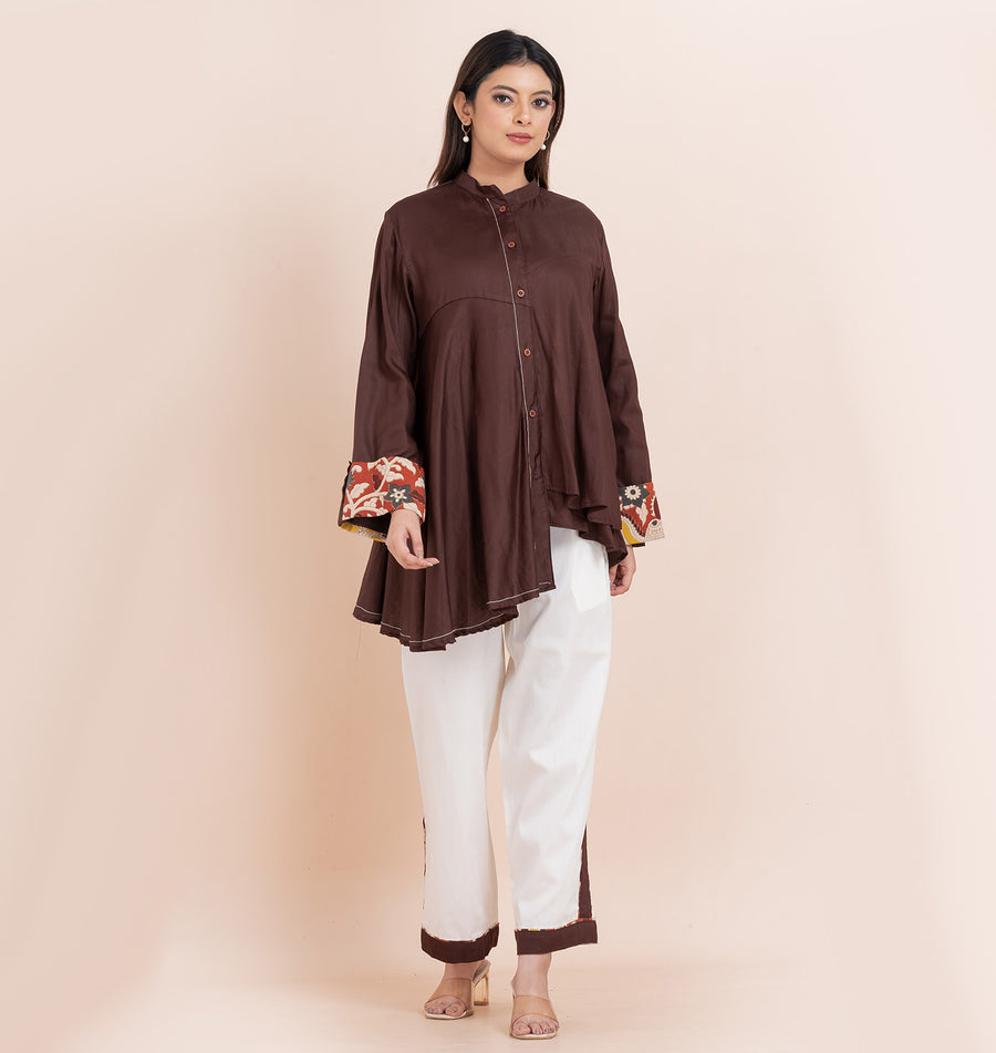 Cocoa brown asymetric coord set