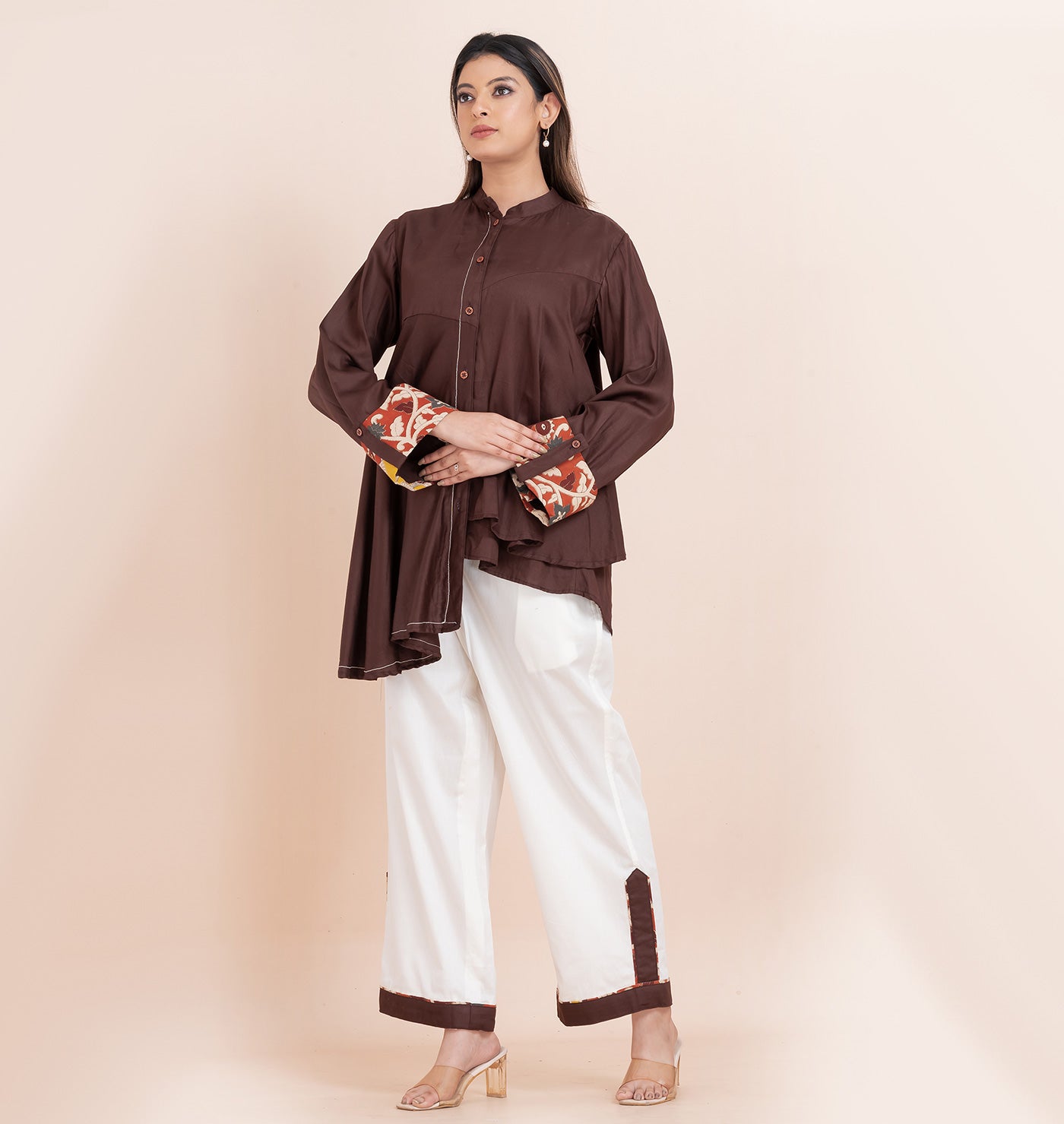 Cocoa brown asymetric coord set