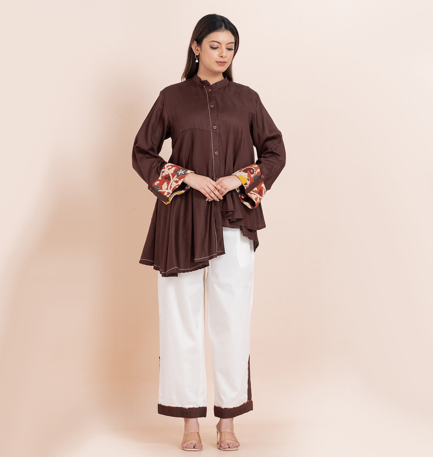 Cocoa brown asymetric coord set