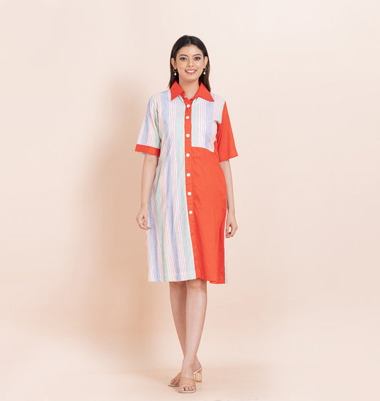 Fiery Shirt Dress