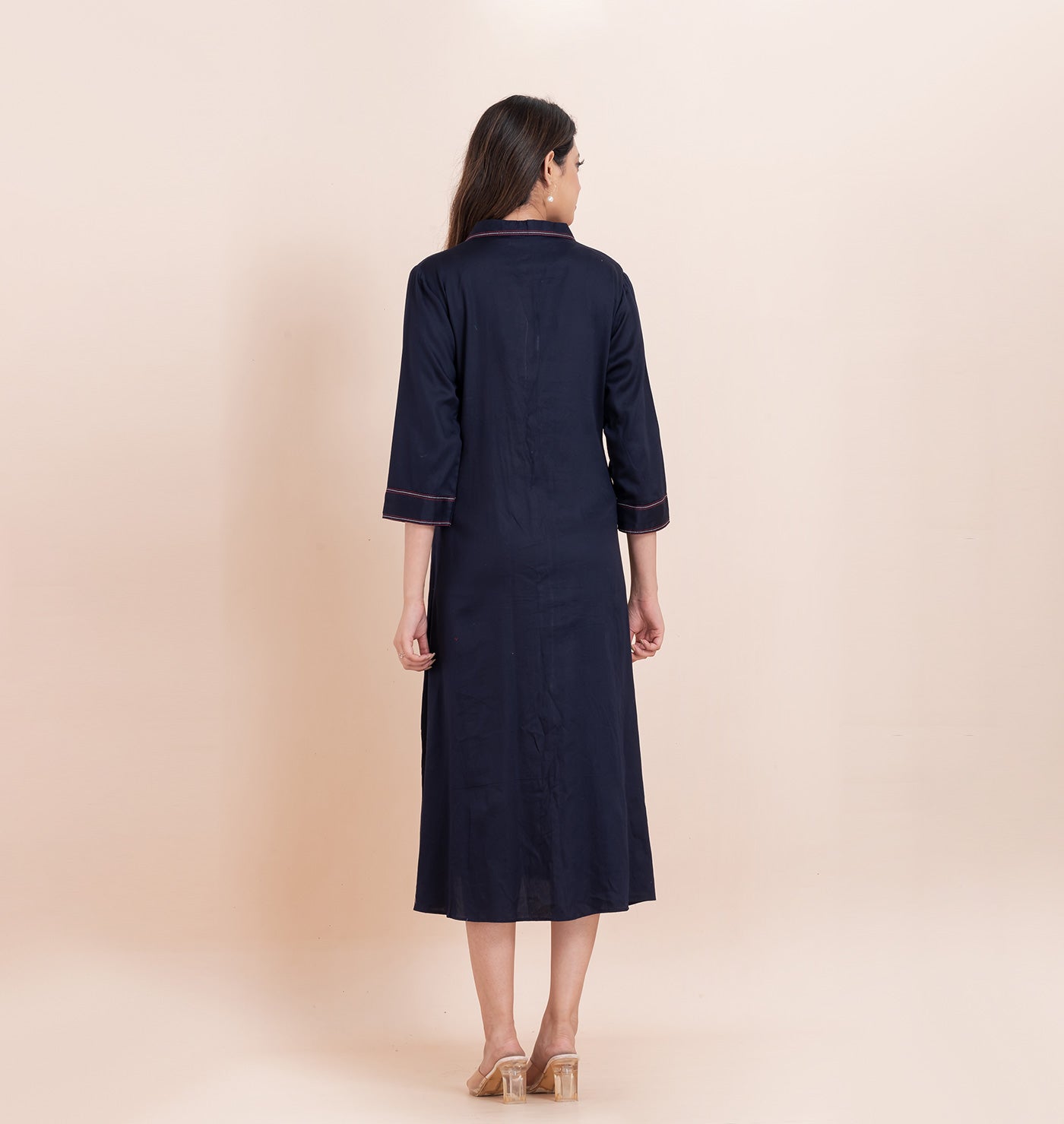 Navy Blue Shirt Dress