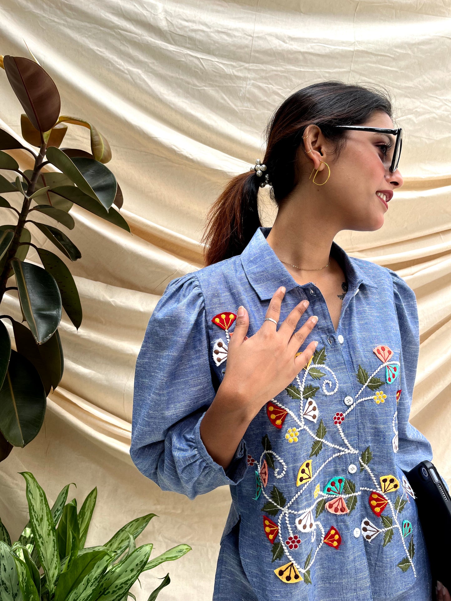 Blooming Bough coord set BLUE