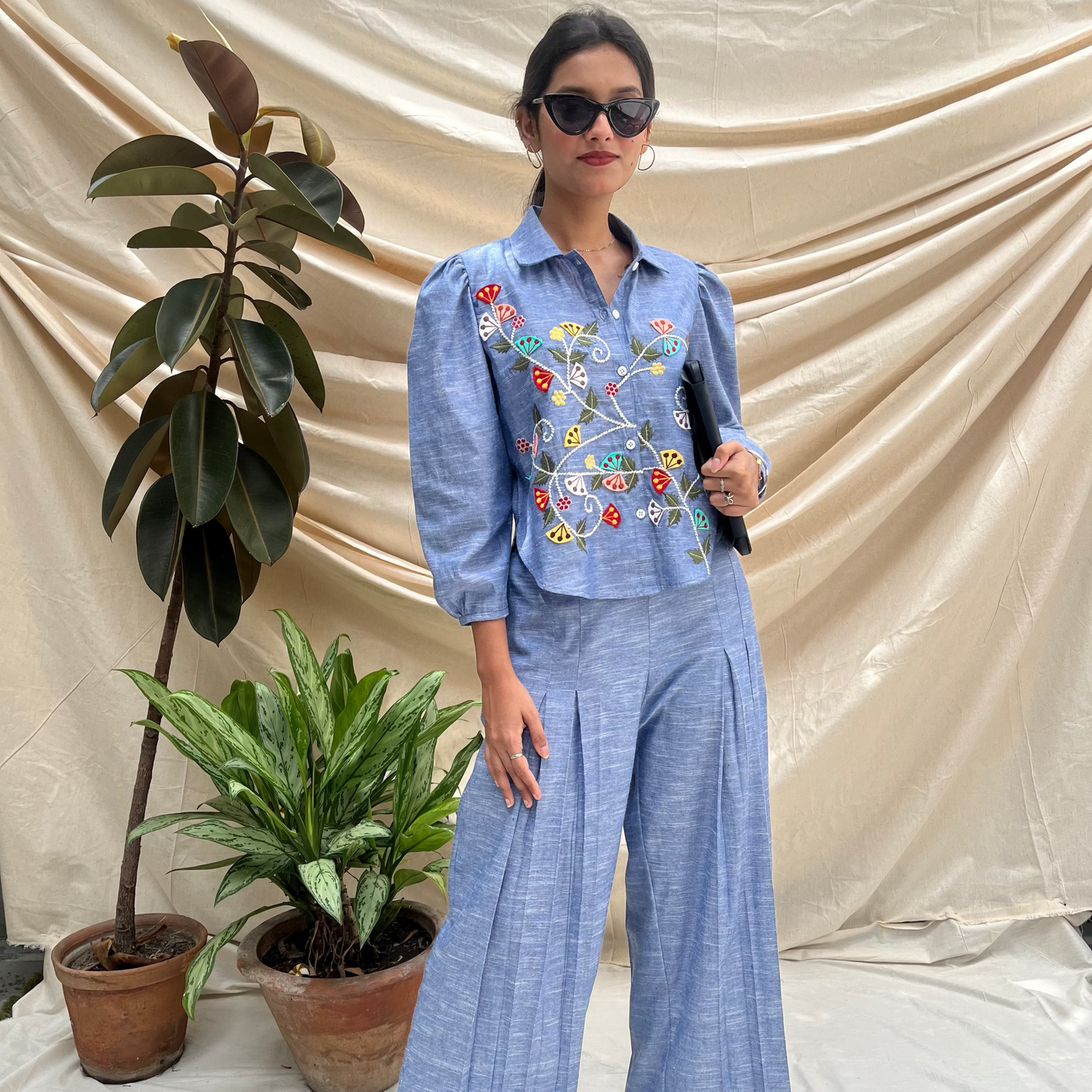 Blooming Bough coord set BLUE