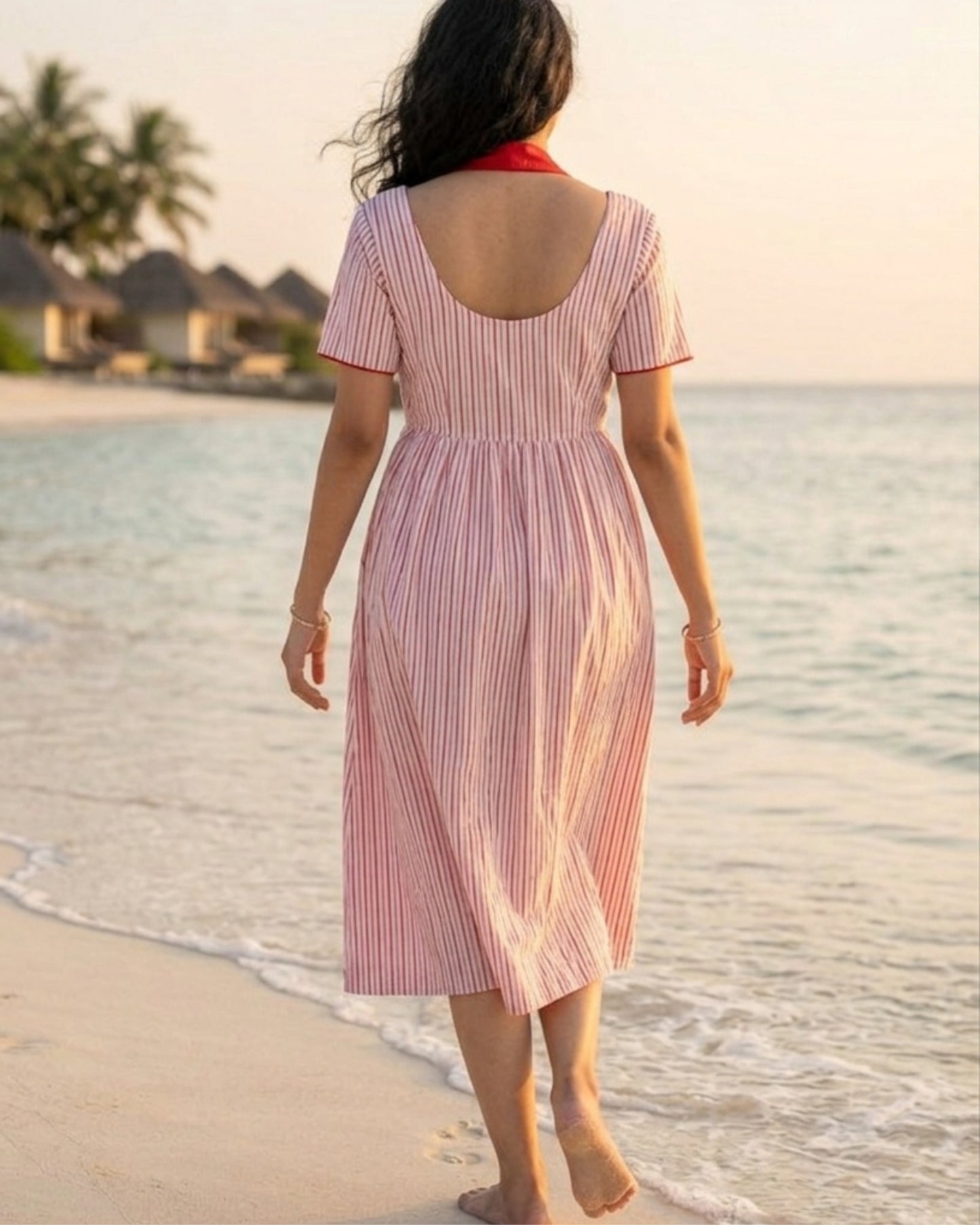Halter neck Heart Applique dress
