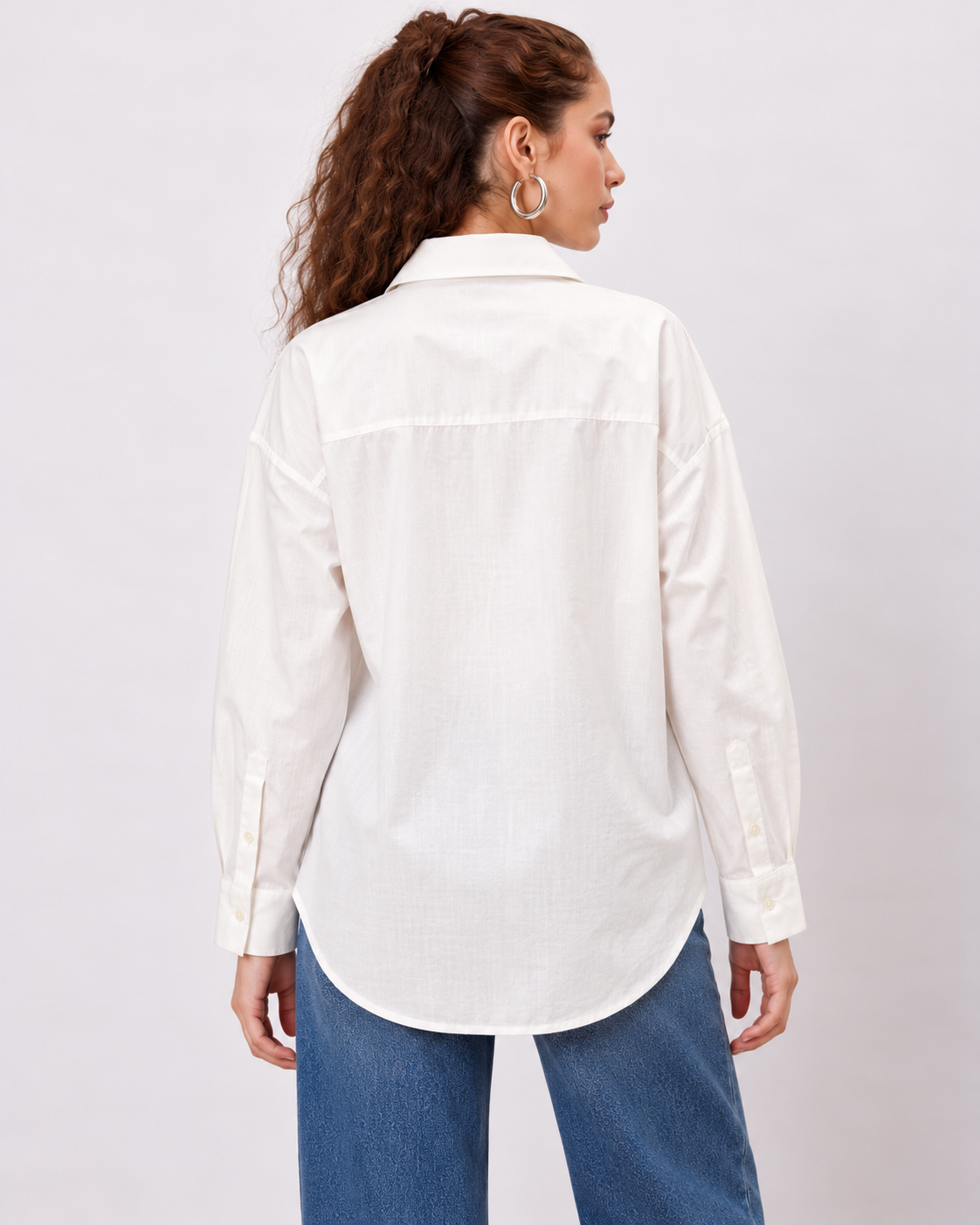 I'VE GOT THIS applique pure cotton oversize shirt for women.