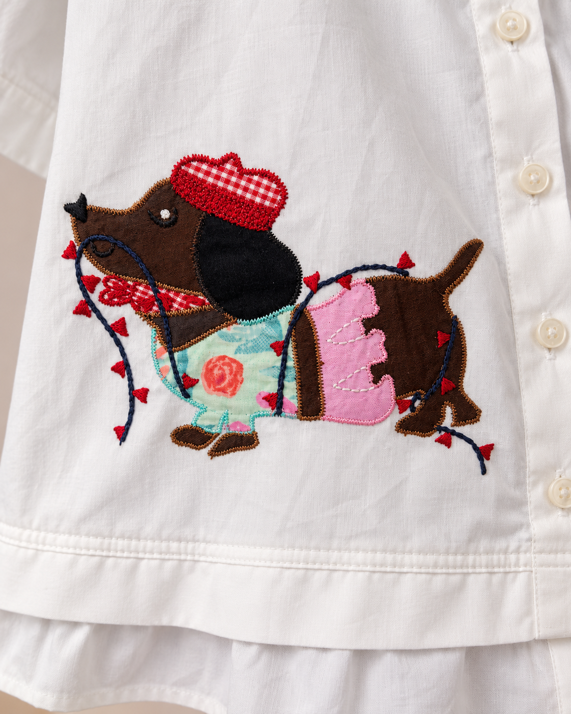 PALAT applique womens cotton shirt