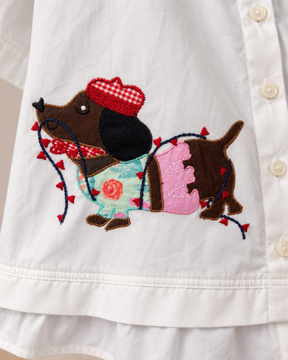 PALAT applique womens cotton shirt