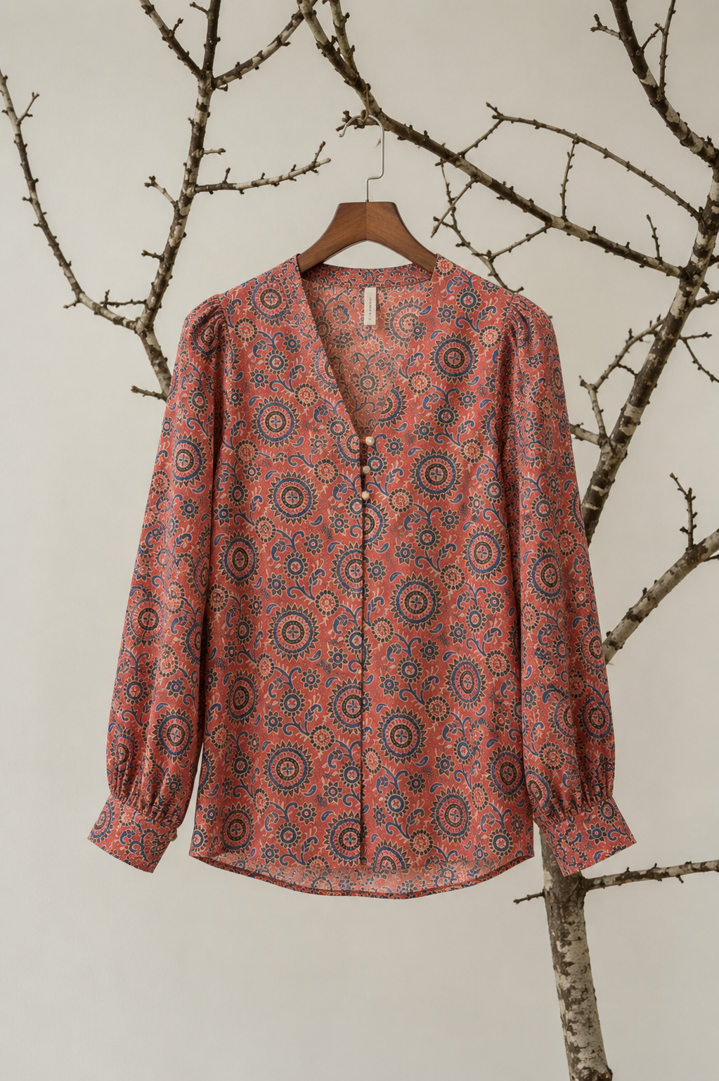 Surkh Mitti Modal Muslin Shirt