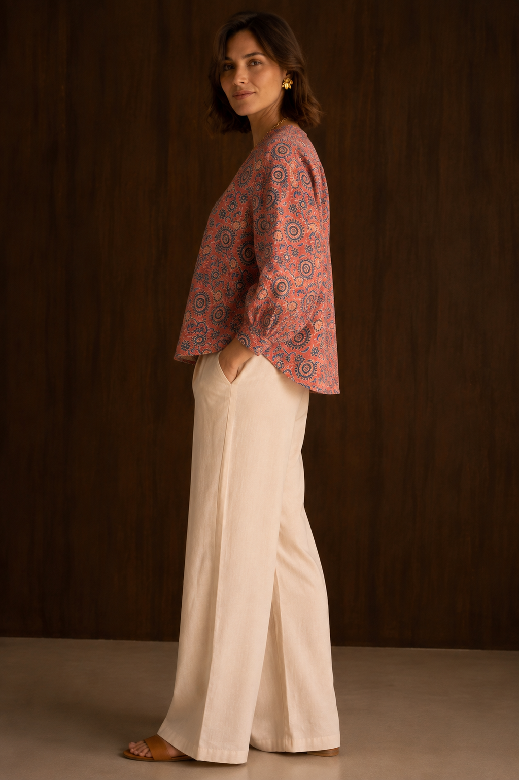 Surkh Mitti Modal Muslin Shirt